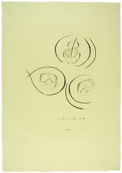 TOMIOLO EUGENIO - ECCLESIASTE: 4 puntesecche originali firmate dall'autore.