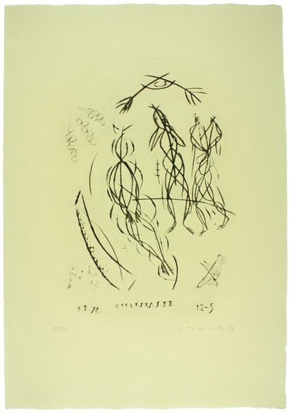 TOMIOLO EUGENIO - ECCLESIASTE: 4 puntesecche originali firmate dall'autore.