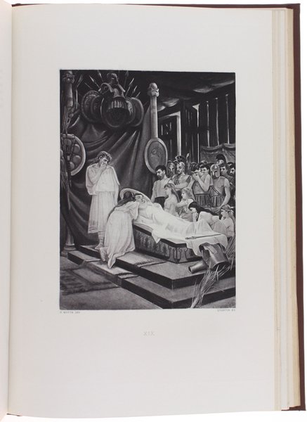 ILIADE. Vingt-quatre grandes compositions par M.Henri Motte. Traduction par Emile …