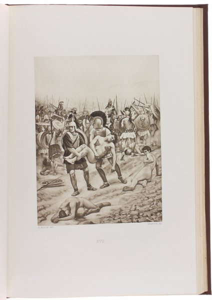 ILIADE. Vingt-quatre grandes compositions par M.Henri Motte. Traduction par Emile …