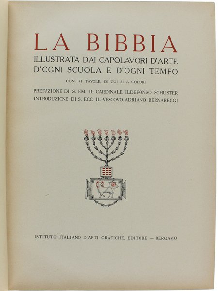 LA BIBBIA illustrata dai capolavori d'arte d'ogni scuola e d'ogni …