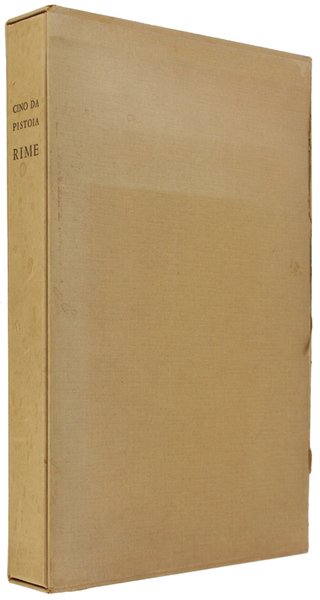 CINO DA PISTOIA - RIME.