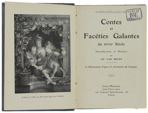 CONTES ET FACETIES GALANTES DU XVIIIe SIECLE.