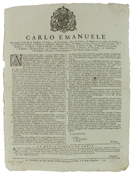 ALLE CONTINUE PESANTI SPESE, A CUI PER CAGIONE DELLE PRESENTI …