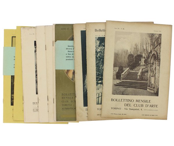 BOLLETTINO MENSILE DEL CLUB D'ARTE. Organo Ufficiale della Scuola di …
