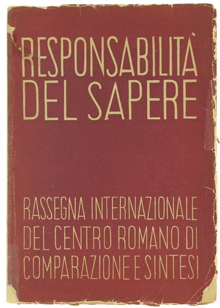 RESPONSABILITA' DEL SAPERE - Fasc. 3.