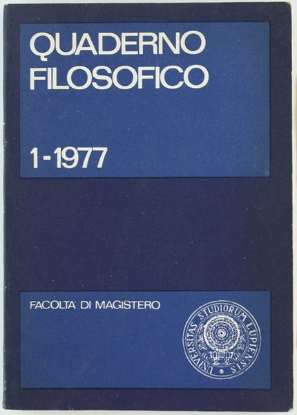 QUADERNO FILOSOFICO 1-1977
