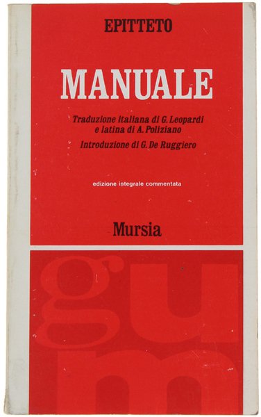 MANUALE. Versione italiana di Giacomo Leopardi e Latina di Angelo …