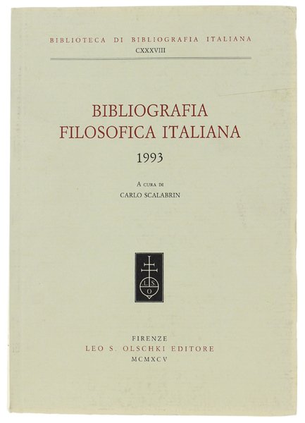 BIBLIOGRAFIA FILOSOFICA ITALIANA - 1993