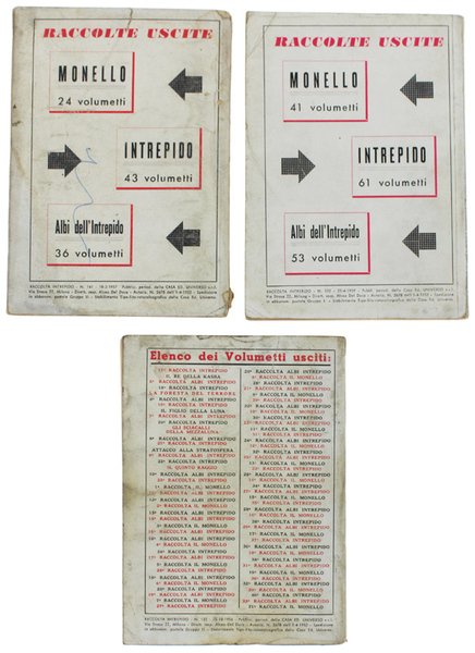 RACCOLTA INTREPIDO N. 132 (41°) 1956 + 141 (44°) 1957 …
