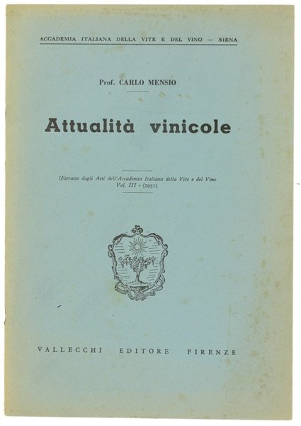 ATTUALITA' VINICOLE.