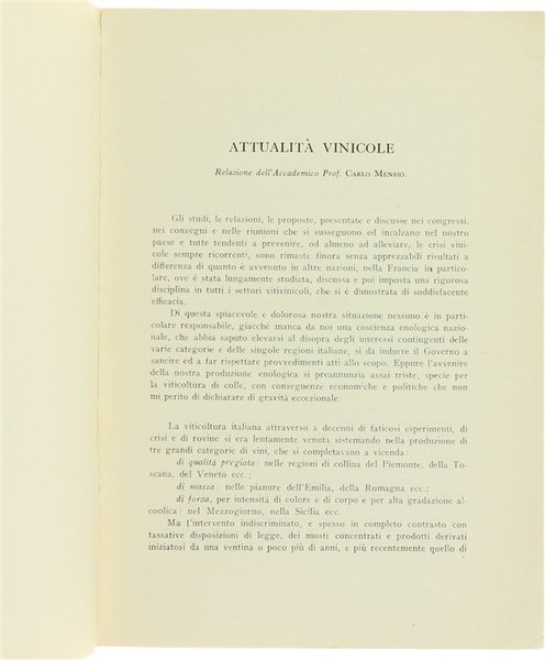 ATTUALITA' VINICOLE.