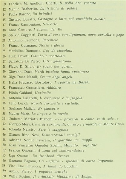 L'APOLLO BUONGUSTAIO. Almanacco gastronomico per l'anno 1988 ideato da Mario …