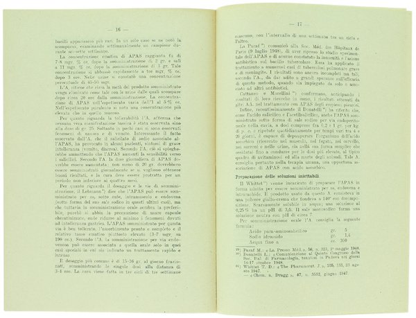 L'ACIDO PARA-AMINOSALICILICO NELLA TERAPIA DELLA TUBERCOLOSI.