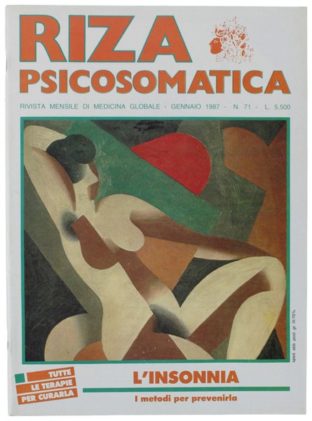 L'INSONNIA. I metodi per prevenirla. Sta in: RIZA PSICOSOMATICA N.71/1987 | Immagine principale