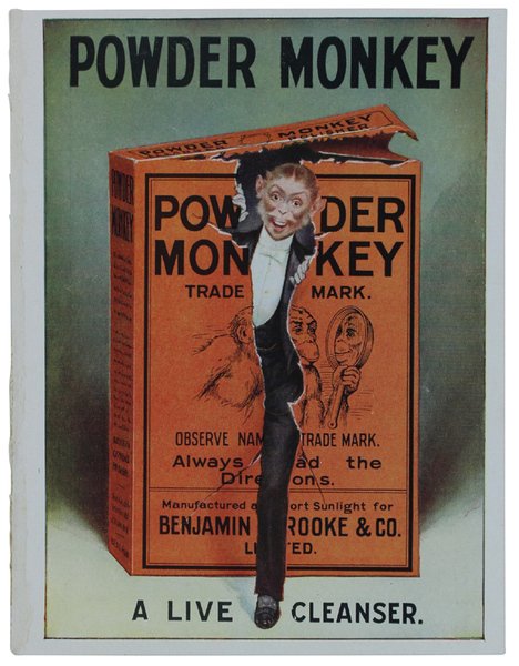 POWDER MONKEY. Cromolitografia ORIGINALE del 1912 a colori su carta, …