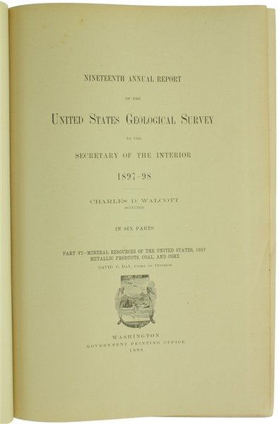 NINETEENTH ANNUAL REPORT OF THE UNITED STATES GEOLOGICAL SURVEY TO …