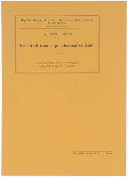 ERMAFRODITISMO E PSEUDOERMAFRODITISMO.