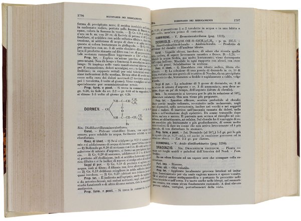 MEDICAMENTA. Quarta edizione. Volume secondo: "DIZIONARIO DEI MEDICAMENTI".
