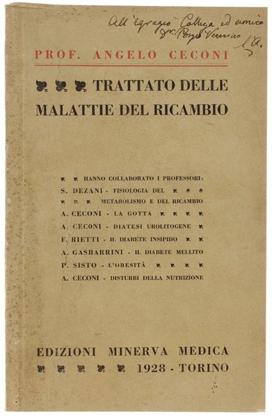 TRATTATO DELLE MALATTIE DEL RICAMBIO.