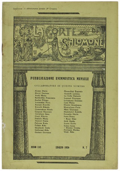 LA CORTE DI SALOMONE. Anno LVI - N.7 - Luglio … | Immagine principale