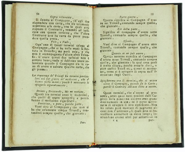 ISTRUZIONI NECESSARIE PER CHI VOLESSE IMPARARE IL GIUOCO DILETTEVOLE DELLI …