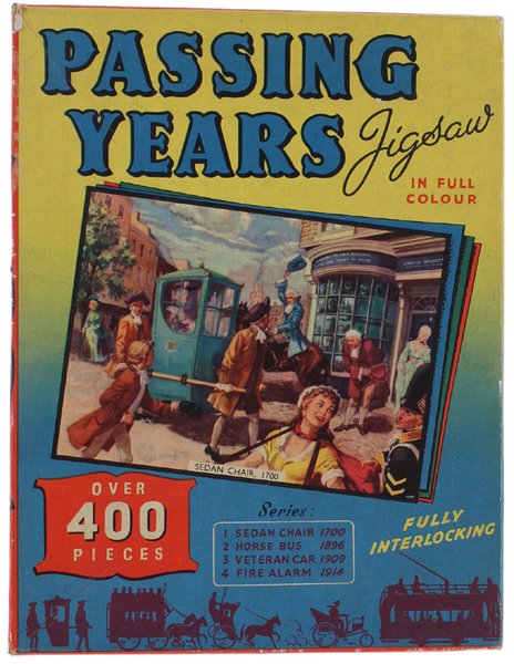 VINTAGE JIGSAW PUZZLE "PASSING YEARS" N. 1 : "SEDAN CHAIR, … | Immagine principale