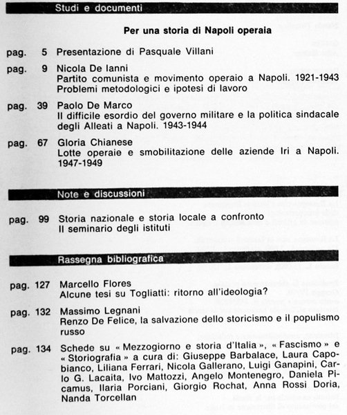 ITALIA CONTEMPORANEA n. 136. Luglio settembre 1979.
