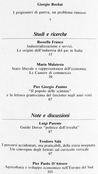 ITALIA CONTEMPORANEA n. 171. Giugno 1988.