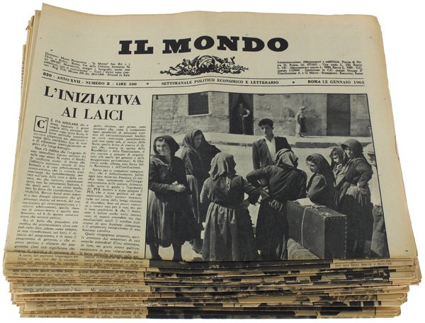 IL MONDO. Annata 1965 (quasi completa: mancano n. 2 e …