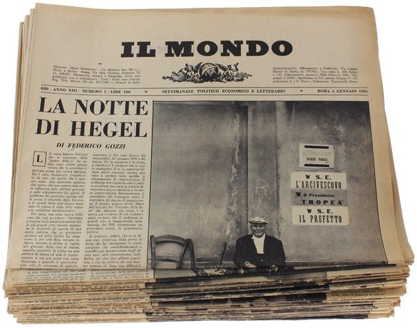 IL MONDO. Annata 1961 completa - Settimanale Politico Economico e …