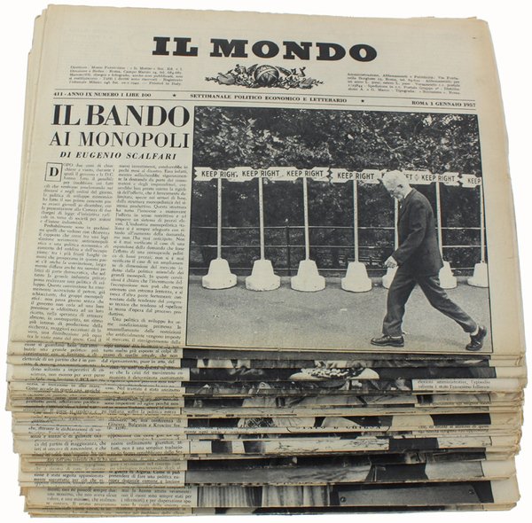 IL MONDO. Annata 1957 completa - Settimanale Politico Economico e …