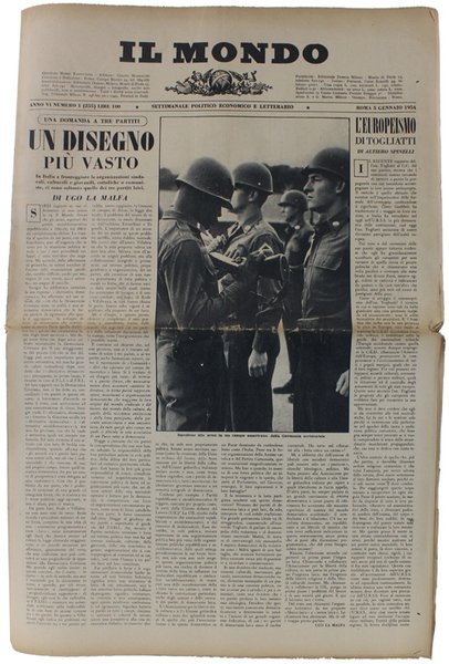 IL MONDO. Annata 1954 completa - Settimanale Politico Economico e …