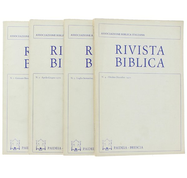 RIVISTA BIBLICA. Annata 1970 completa.