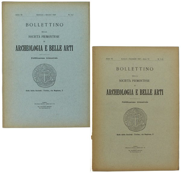 BOLLETTINO DELLA SOCIETA' PIEMONTESE DI ARCHEOLOGIA E BELLE ARTI. Annata … | Immagine principale