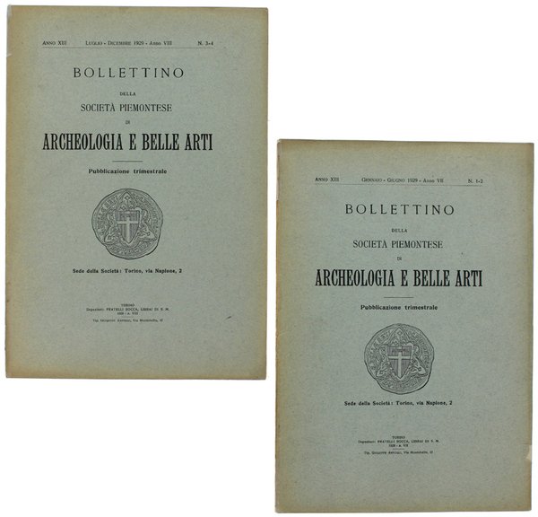 BOLLETTINO DELLA SOCIETA' PIEMONTESE DI ARCHEOLOGIA E BELLE ARTI. Annata … | Immagine principale