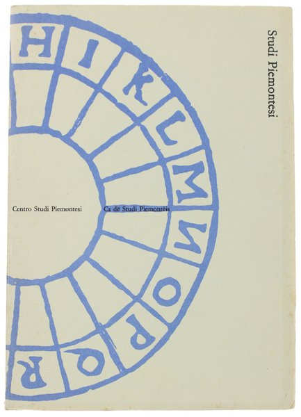 STUDI PIEMONTESI. Vol.XIV - 1985, fasc. 2. [Ottimo: intonso] | Immagine Gallery 2