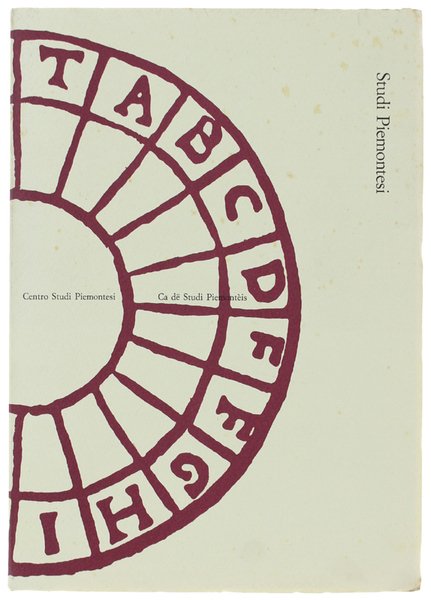 STUDI PIEMONTESI. Vol. XIX - 1990, fasc.2. [Ottimo]