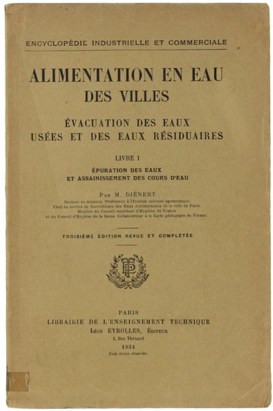 ALIMENTATION EN EAU DES VILLES. Evacuation des eaux usées et …