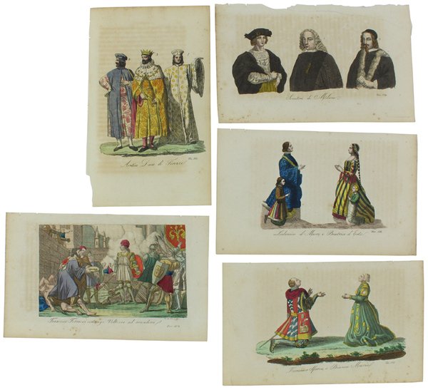 IL COSTUME ANTICO E MODERNO. Otto tavole originali a colori.