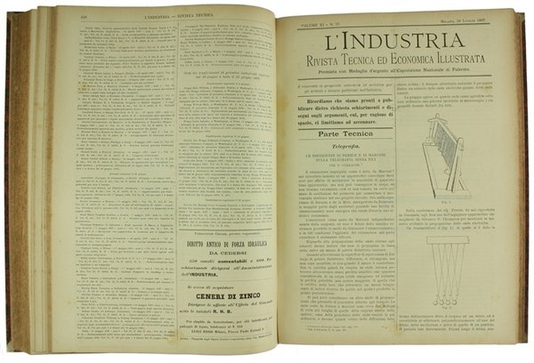 L'INDUSTRIA. Rivista Tecnica ed Economica Illustrata. Volume XI - Anno …