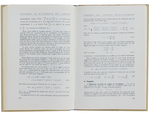 STATIQUE ET DYNAMIQUE DES COCQUES. Traduit par H. Henri Jacot.
