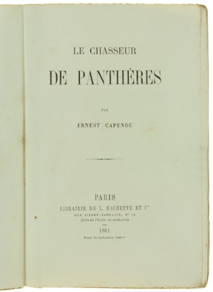 LE CHASSEUR DE PANTHERES.