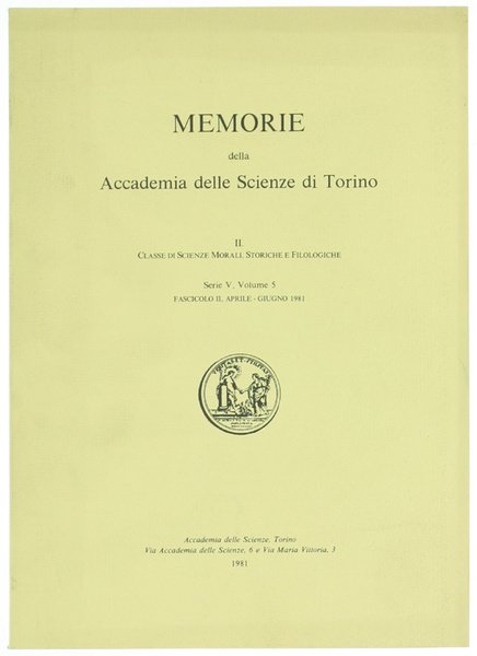 MEMORIE - Classe di Scienze Morali, Storiche e Filologiche. Serie …