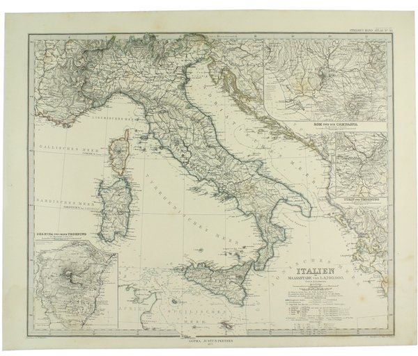 ITALIEN IM MAASSSTABE VON 1:3.700.000.