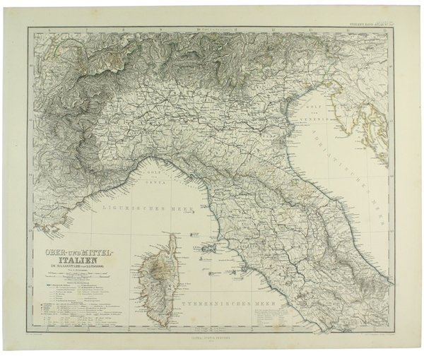 OBER UND MITTEL-ITALIEN IM MAASSSTABE VON 1:1.850.000.