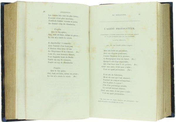 OEUVRES. Nouvelle édition conténant les dix chansons publiées en 1847. …