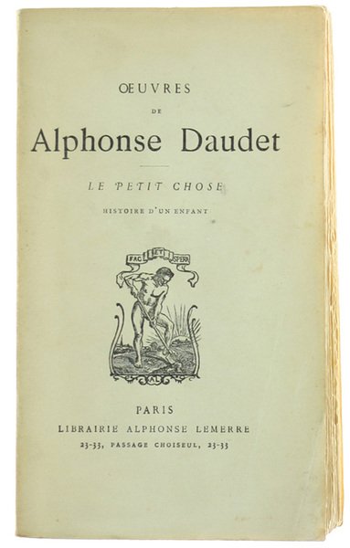 LE PETIT CHOSE. Histoire d'un enfant.