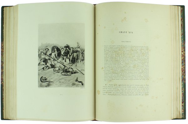 ILIADE. Vingt-quatre grandes compositions par M.Henri Motte. Traduction par Emile …