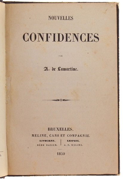 NOUVELLES CONFIDENCES.